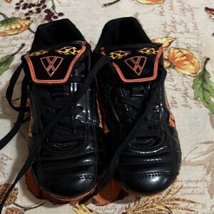 5/$3 Black and Orange Athletic Shoes soccer shoes